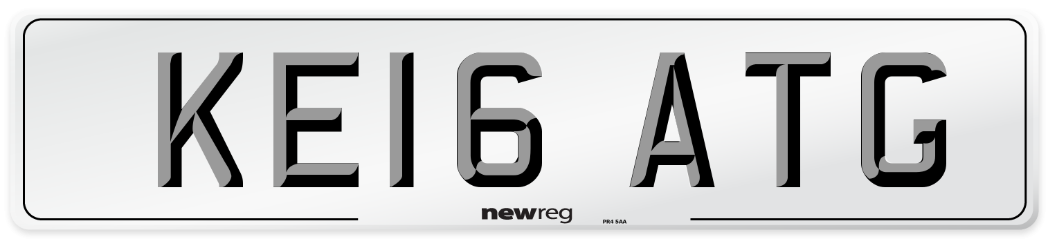 KE16 ATG Number Plate from New Reg